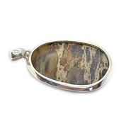sea sediment jasper silver gemstone pendant