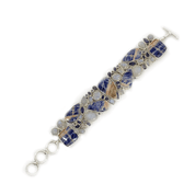 sodalite moonstone silver gemstone bracelet