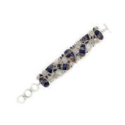 sodalite moonstone silver gemstone bracelet