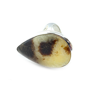 septarian gemstone silver ring