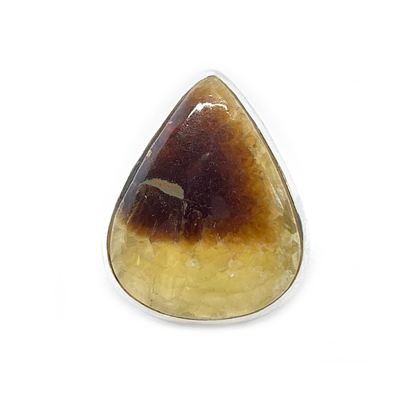 septarian gemstone silver ring