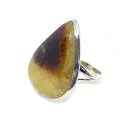 septarian gemstone silver ring