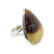 septarian gemstone silver ring