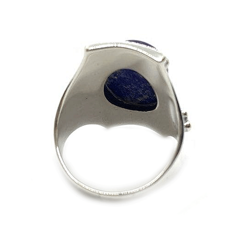 lapis lazuli silver gemstone ring
