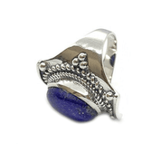 lapis lazuli silver gemstone ring