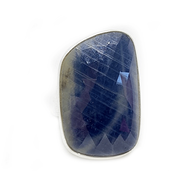 sodalite gemstone silver ring