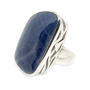 sodalite gemstone silver ring