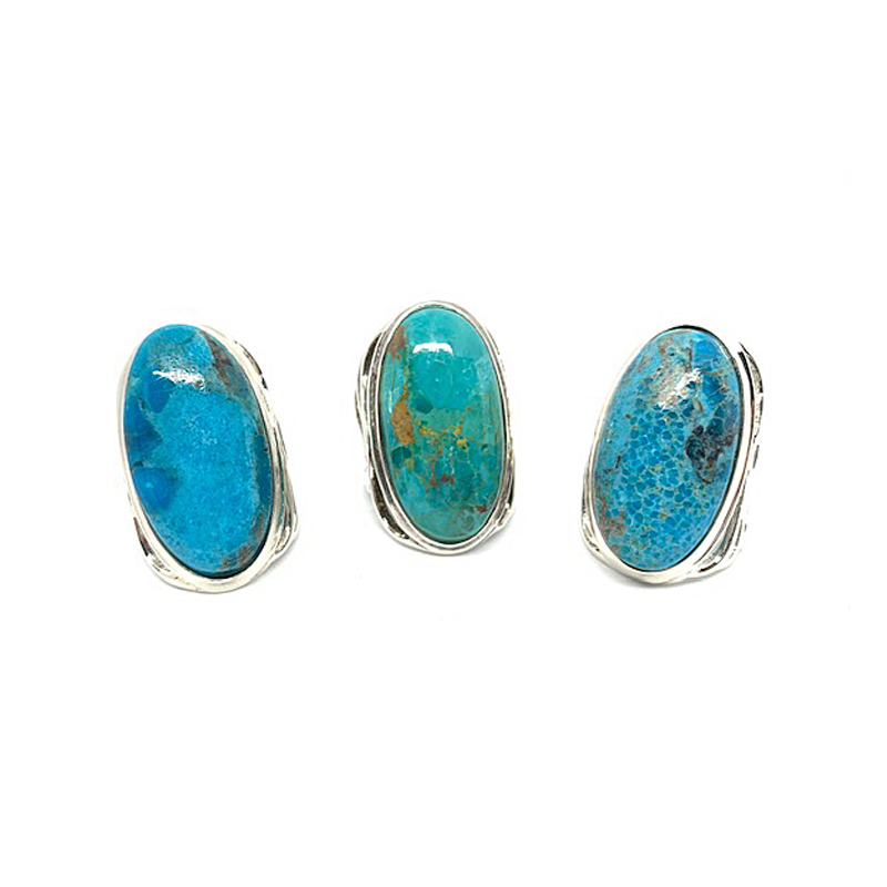 big statement turquoise silver gemstone ring