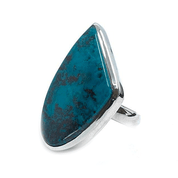 shattuckite silver gemstone ring