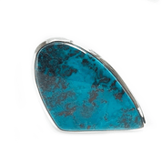 shattuckite silver gemstone ring