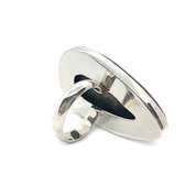 big statement cupric chrysocolla gemstone silver ring