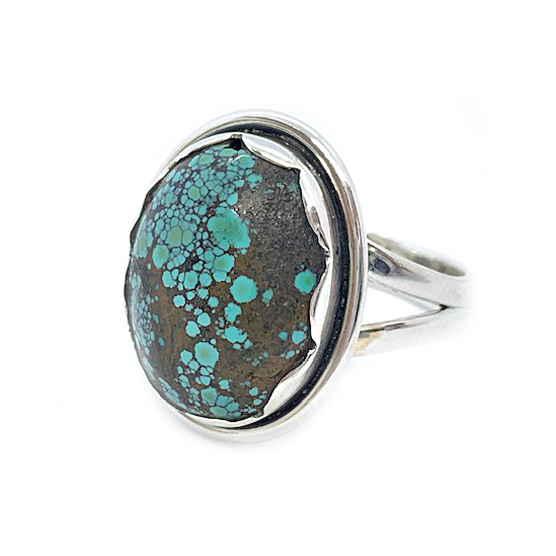 turquoise gemstone silver ring