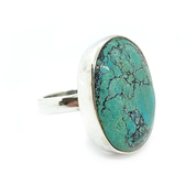 turquoise gemstone silver ring